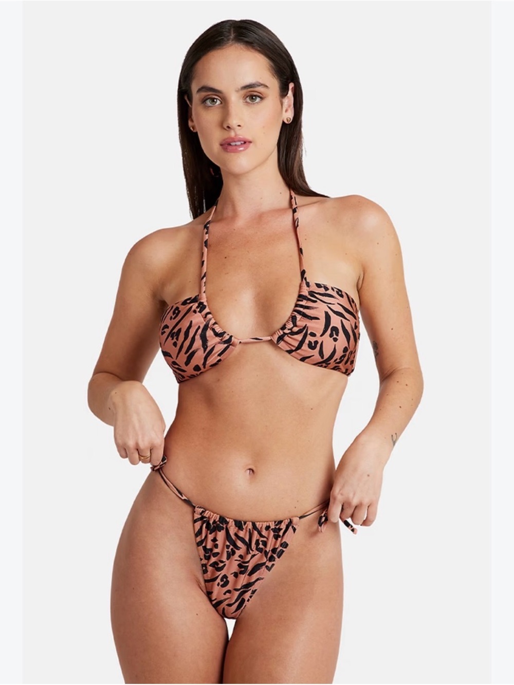Cupshe | Love Struck 4-Way Top & Ultra Cheeky Bikini Set